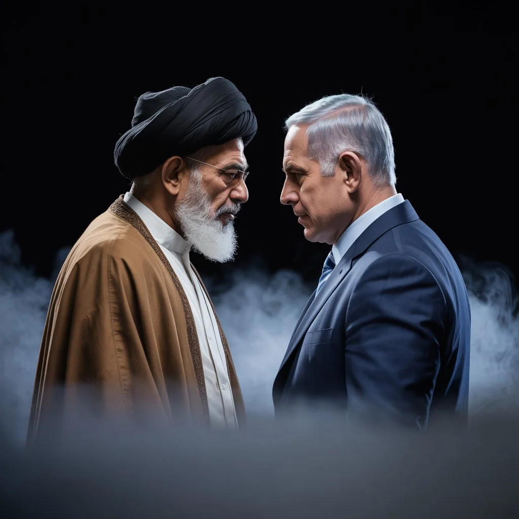Iran vs Israel leaders Ali Khamenei and Benjamin Netanyahu face to face.
