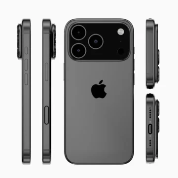 side view of iphone 17 pro.